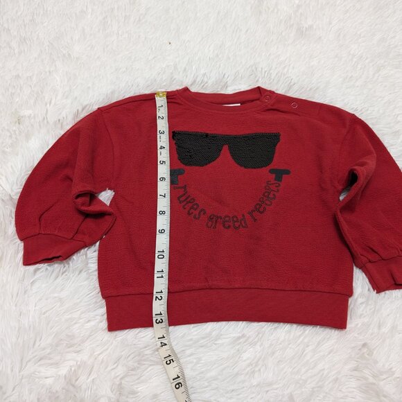 Coccodrilla Unisex Red cool glass Printed Crew Neck Loopknit Sweatshirt NWOT 2T - Picture 3 of 7